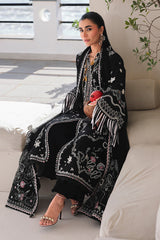 QALAMKAR -3PC LAWN EMBRIDERED FL-R1485