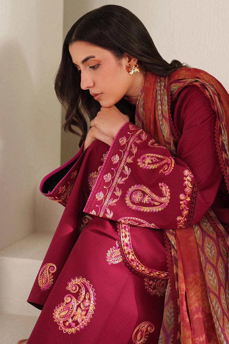 FARASHA - 3PC LAWN EMBROIDERED FL-265