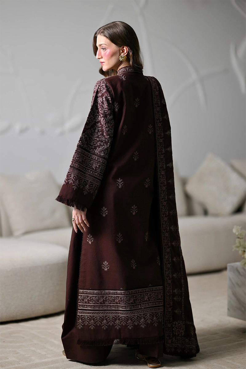ZAIB - 3PC DHANAK EMBROIDERED FL-282B