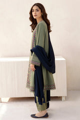 JAZMIN - 3PC DHANAK EMBROIDERED FL-W60