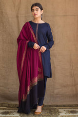 ZARPASH - 3PC DHANAK EMBROIDERED FL-W07