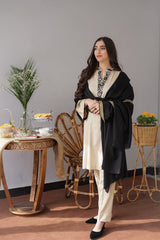 AISLING - 3PC DHANAK EMBROIDERED FL-W164