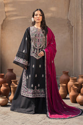 ZARPOSH - 3PC DHANAK EMBROIDERED FL-W210