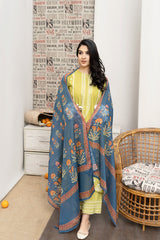 URGE - 3PC DHANAK EMBROIDERED FL-W110