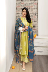 URGE - 3PC DHANAK EMBROIDERED FL-W110