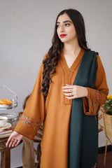AISLING - 3PC DHANAK EMBROIDERED FL-W09