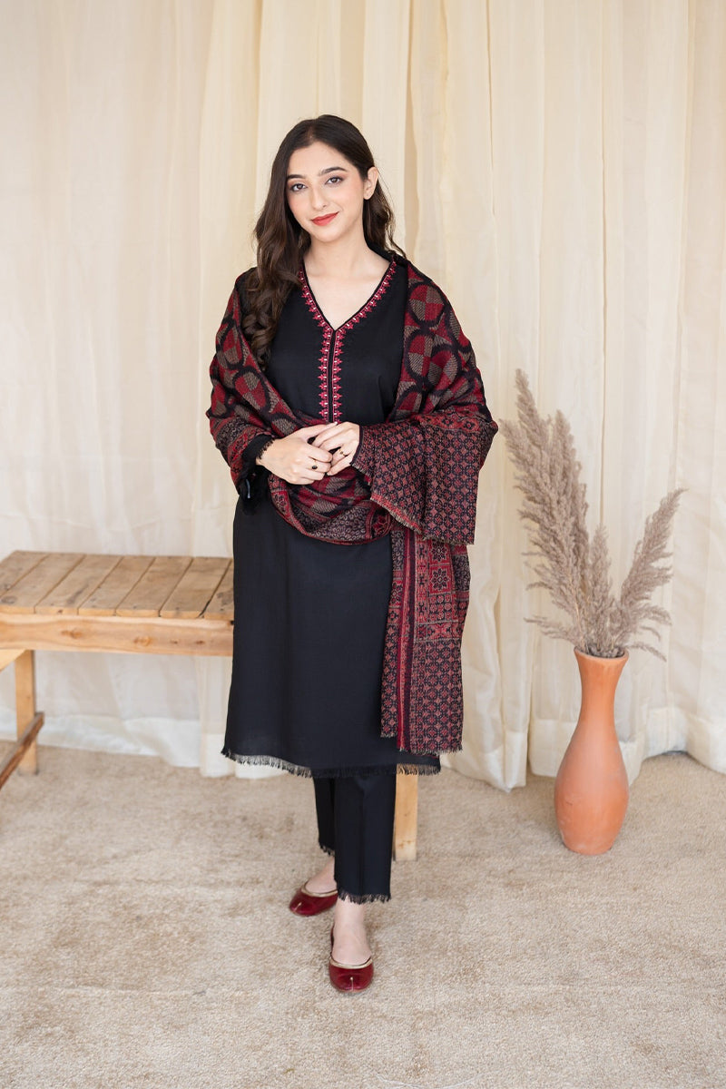AISLING - 3PC DHANAK EMBROIDERED FL-W145