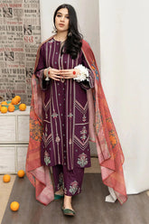 URGE - 3PC DHANAK EMBROIDERED FL-W153