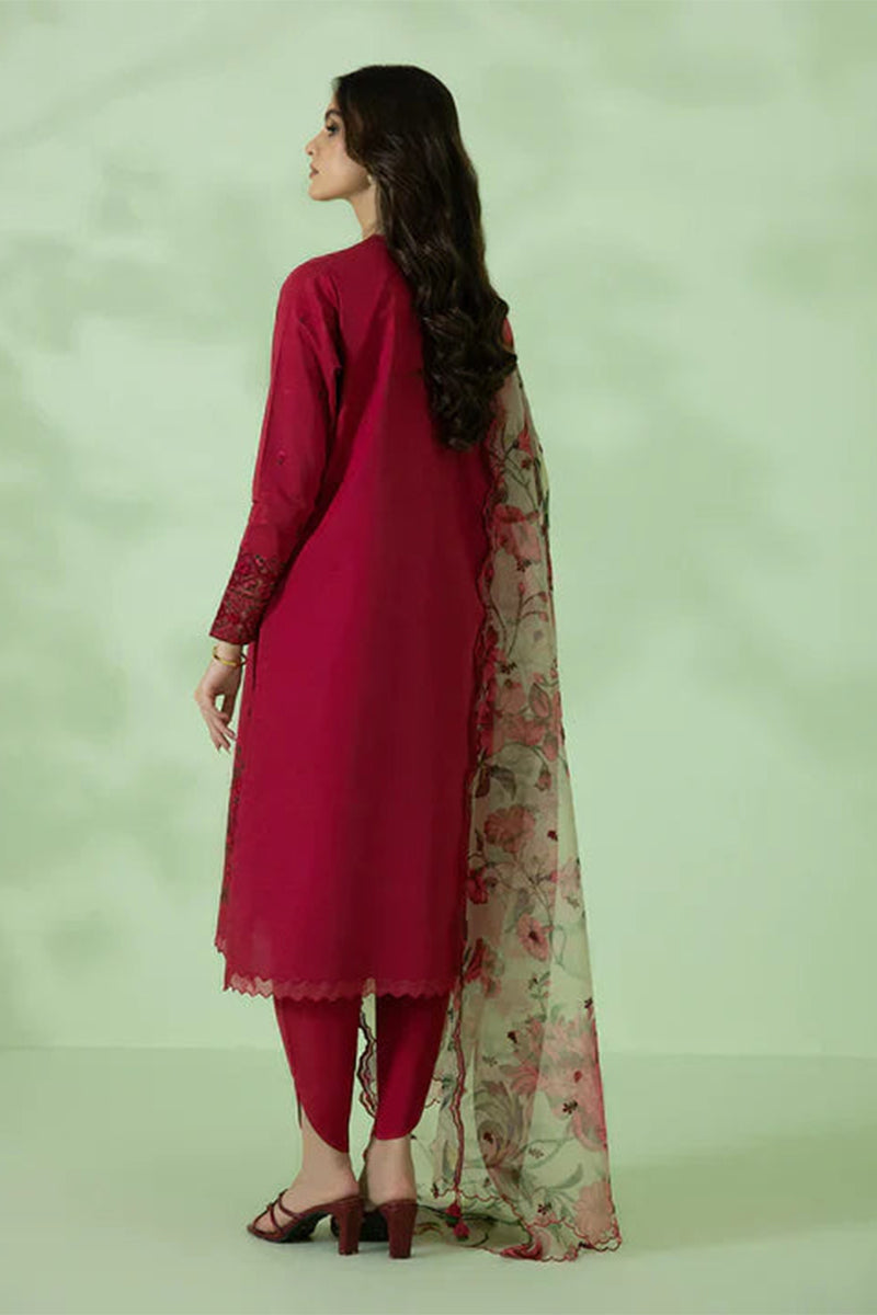 SAPPHIRE - 3PC DHANAK EMBROIDERED FL-W50A