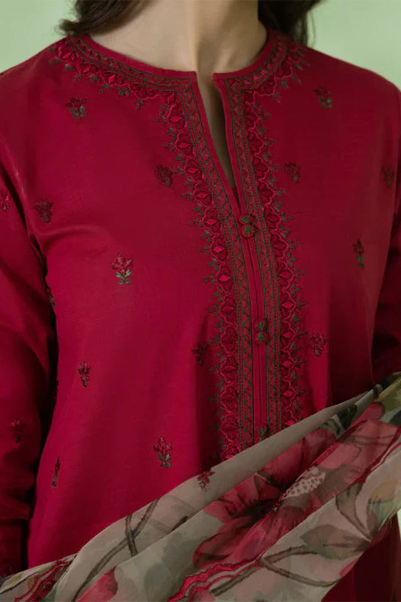SAPPHIRE - 3PC DHANAK EMBROIDERED FL-W50A