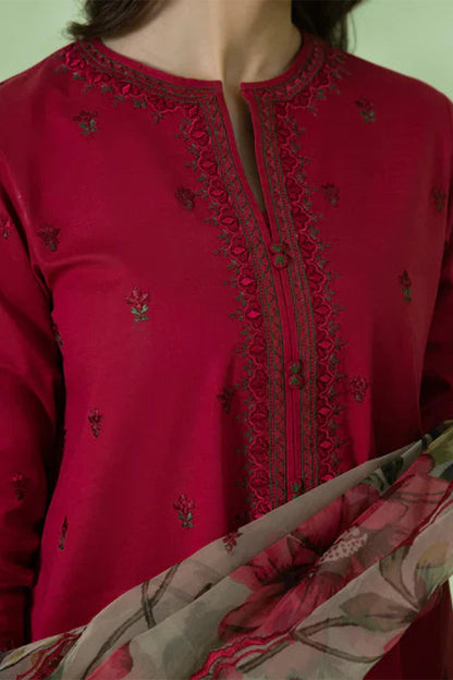SAPPHIRE - 3PC DHANAK EMBROIDERED FL-W50A