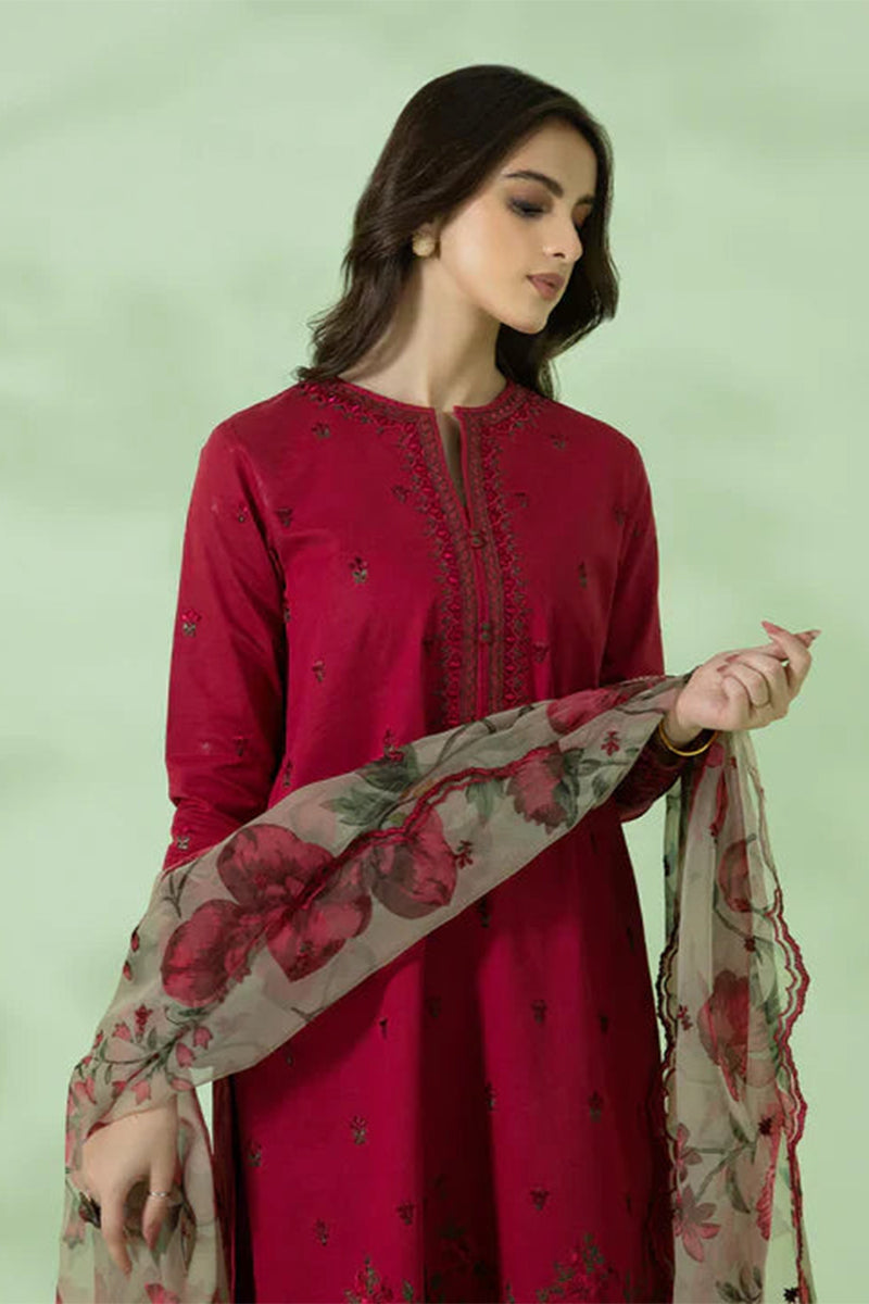 SAPPHIRE - 3PC DHANAK EMBROIDERED FL-W50A