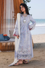 QALAMKAR -3PC LAWN EMBRIDERED FL-R1474