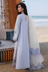 QALAMKAR -3PC LAWN EMBRIDERED FL-R1474