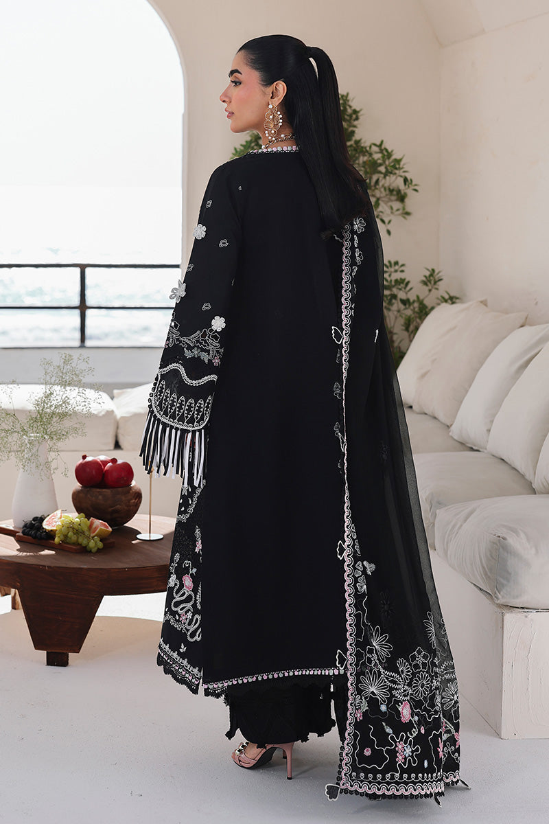 QALAMKAR -3PC LAWN EMBRIDERED FL-R1485