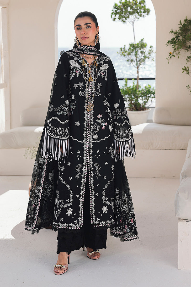 QALAMKAR -3PC LAWN EMBRIDERED FL-R1485