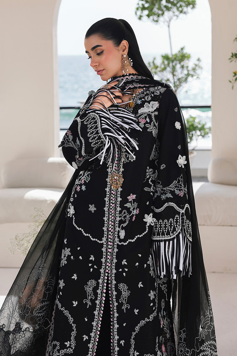QALAMKAR -3PC LAWN EMBRIDERED FL-R1485