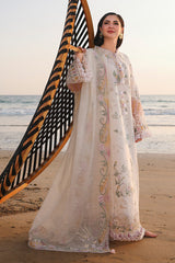 QALAMKAR -3PC LAWN EMBRIDERED FL-R1480
