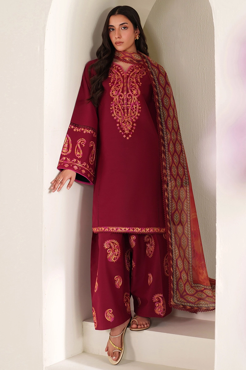 FARASHA - 3PC LAWN EMBROIDERED FL-265