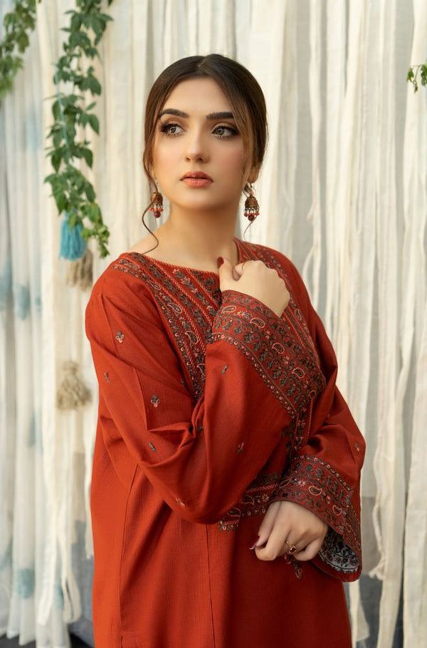 URGE - 3PC DHANAK EMBROIDERED FL-113