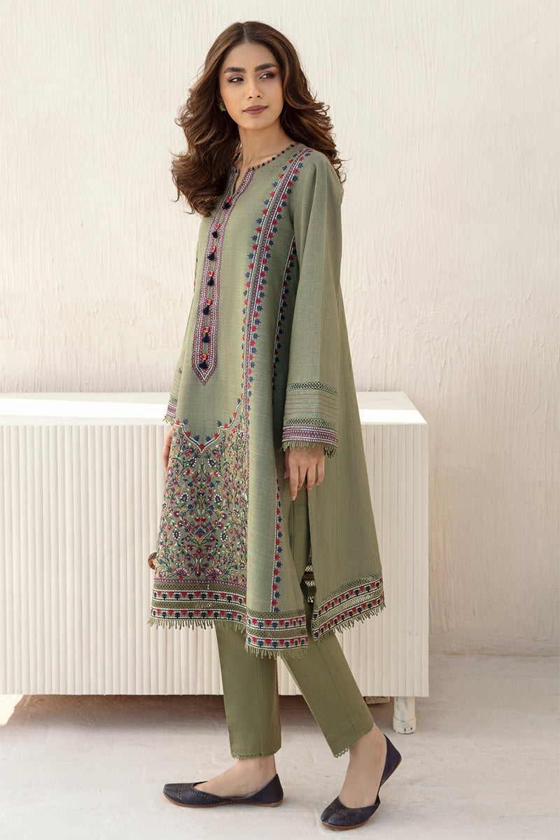 JAZMIN - 3PC DHANAK EMBROIDERED FL-W60