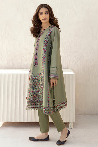 JAZMIN - 3PC DHANAK EMBROIDERED FL-W60