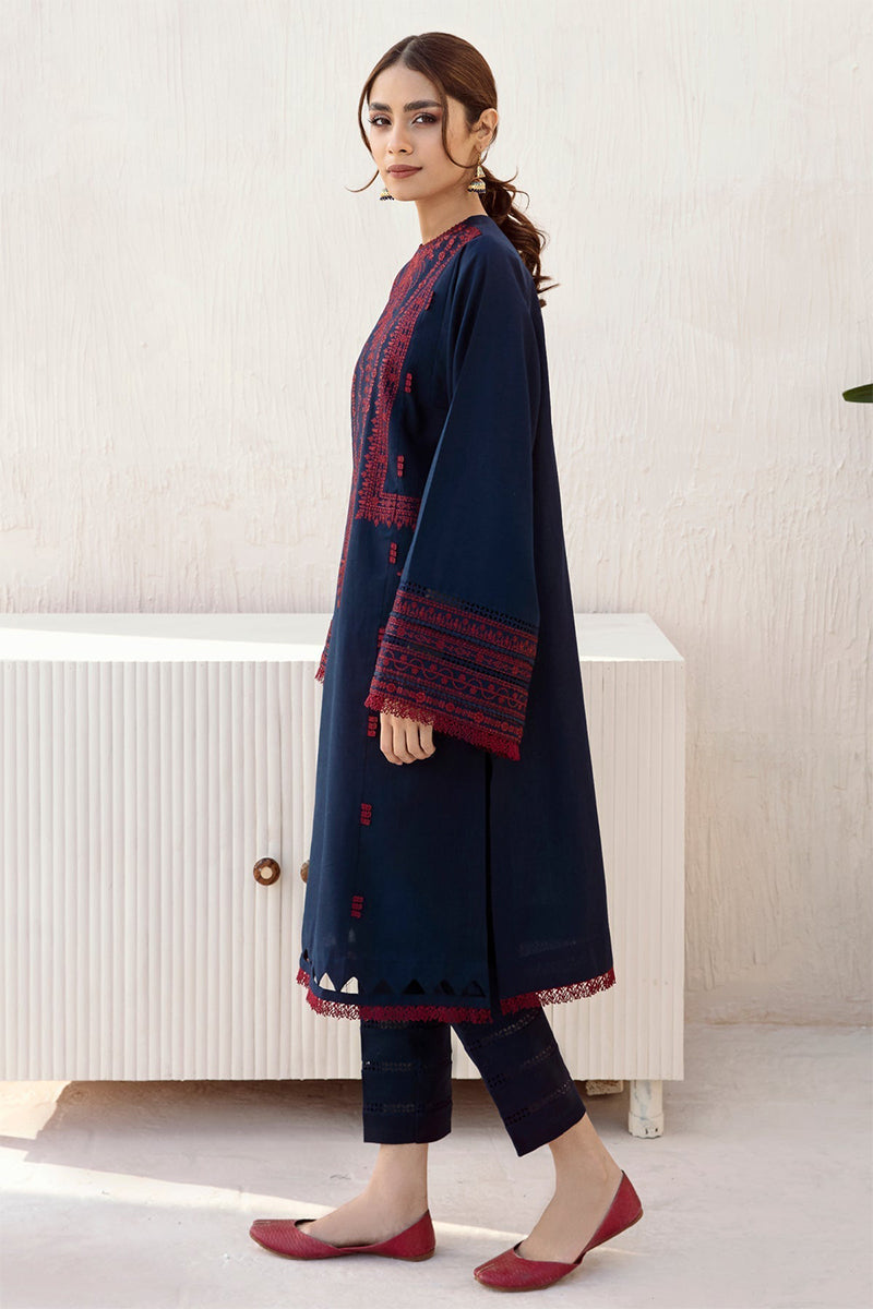 JAZMIN- 3PC DHANAK EMBROIDERED FL-W30