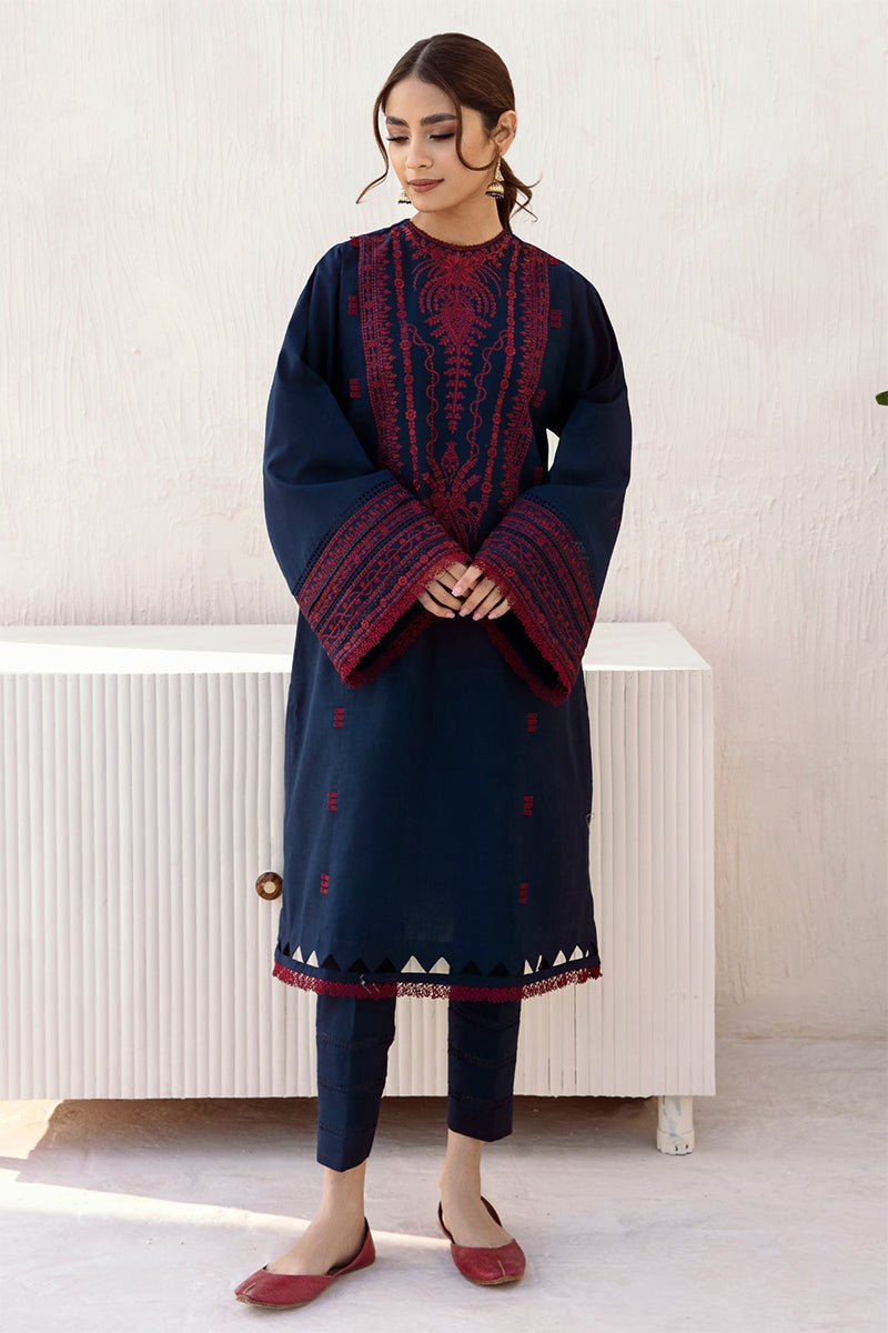 JAZMIN- 3PC DHANAK EMBROIDERED FL-W30