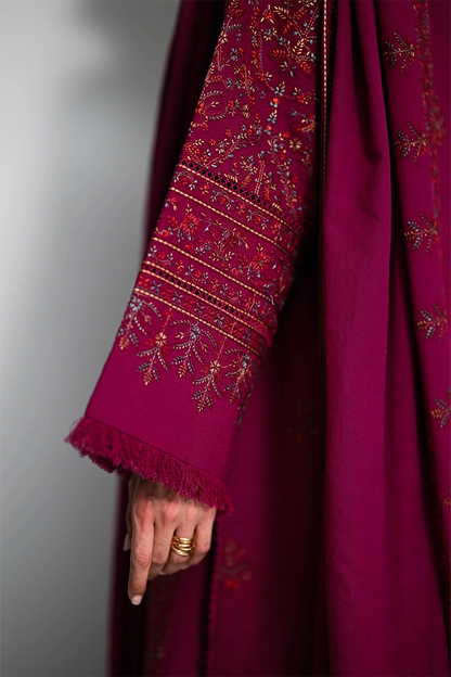 ZAIB - 3PC DHANAK EMBROIDERED FL-282A