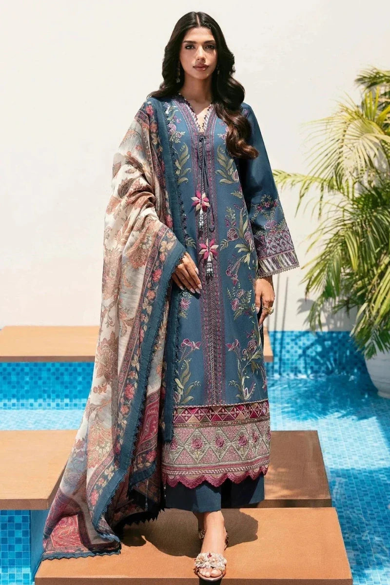 ETHNIC- 3PC LAWN EMBROIDERED FL-99