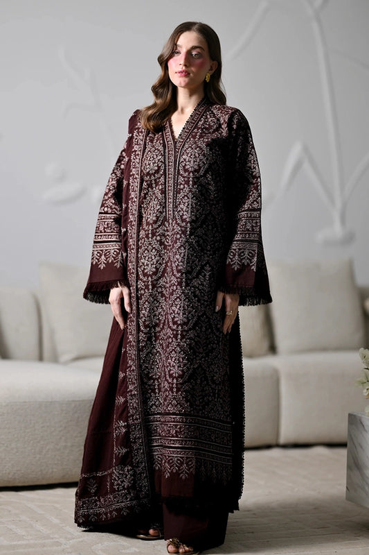 ZAIB - 3PC DHANAK EMBROIDERED FL-282B