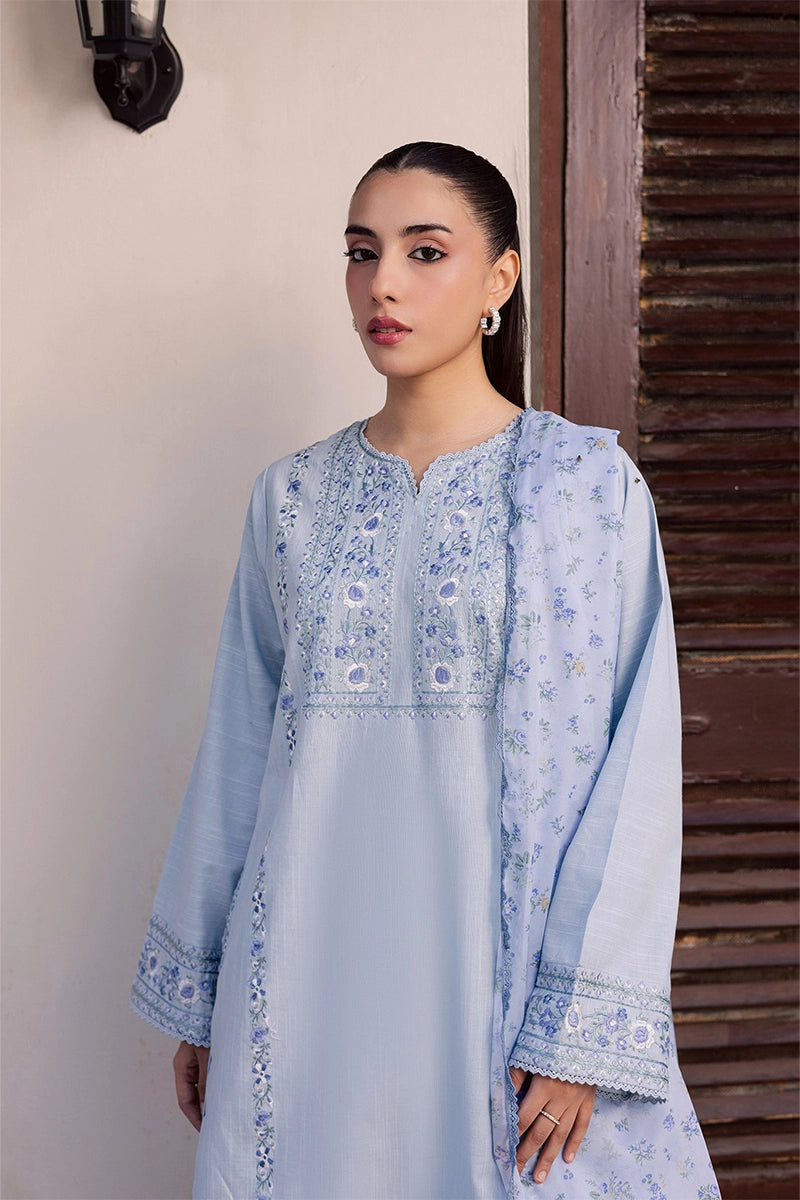MANAT- 3PC LAWN EMBROIDERED FL-224