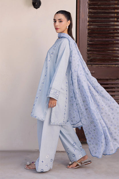 MANAT- 3PC LAWN EMBROIDERED FL-224