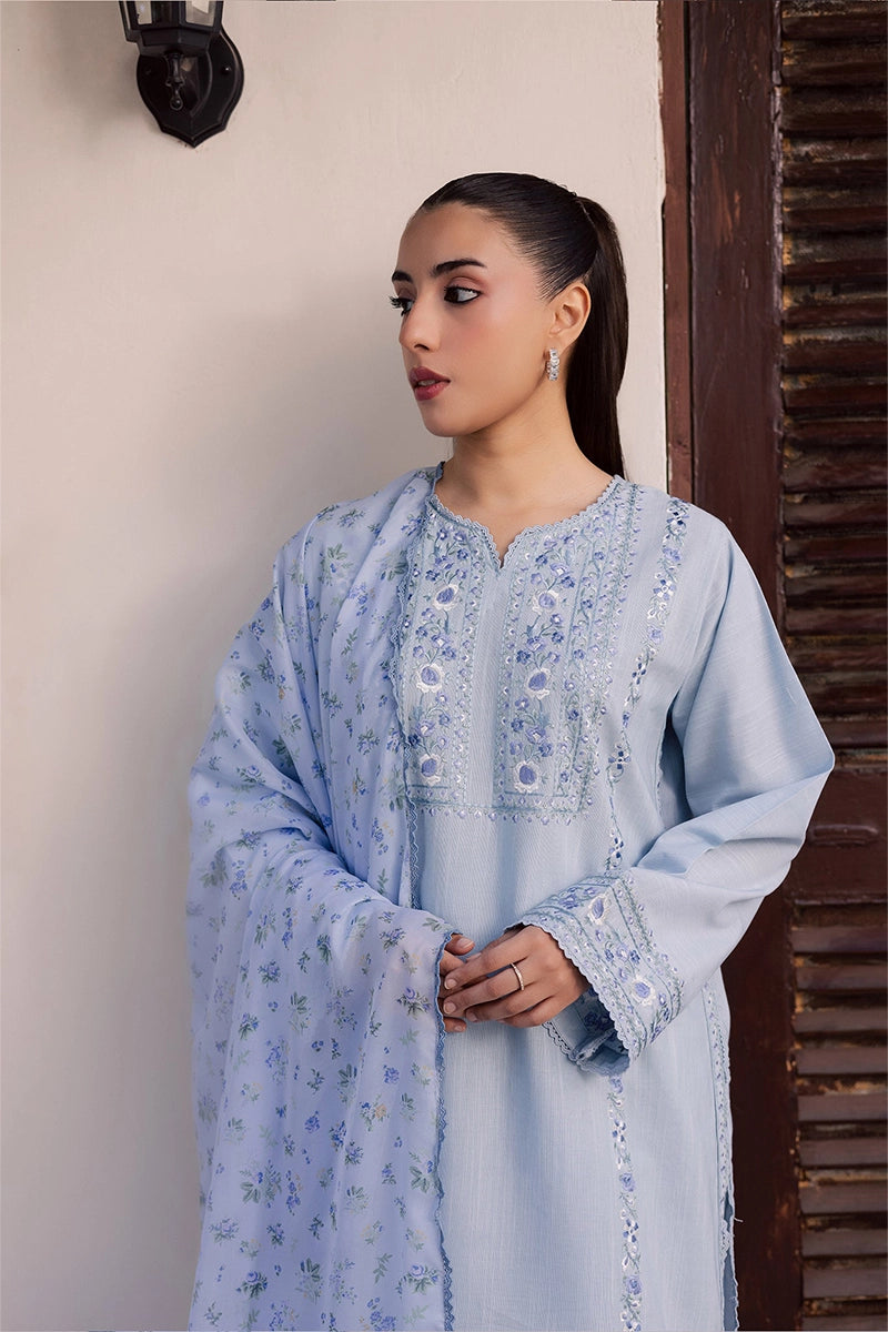 MANAT- 3PC LAWN EMBROIDERED FL-224