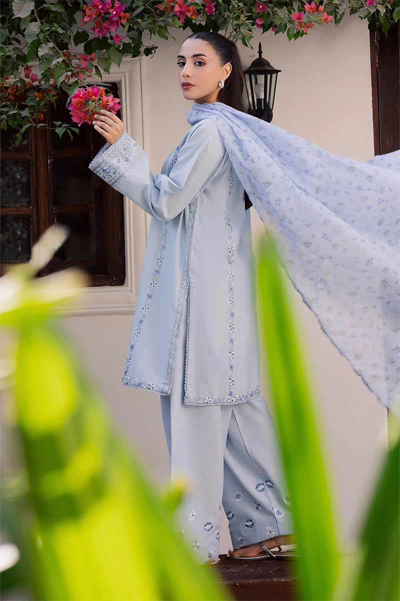 MANAT- 3PC LAWN EMBROIDERED FL-224