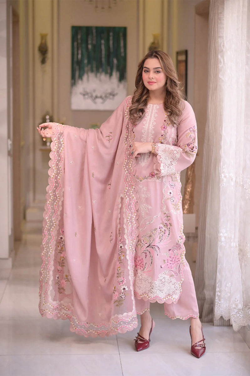 ANEELA'S-3PC LAWN EMBRIDERED FL-S260