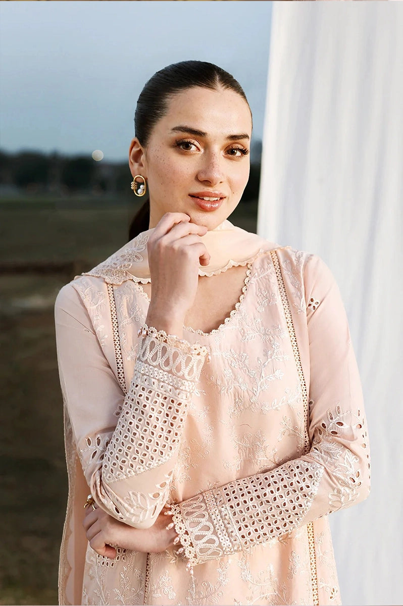 AZURE - 3PC LAWN EMBROIDERED FL-266