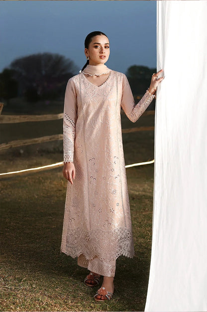 AZURE - 3PC LAWN EMBROIDERED FL-266