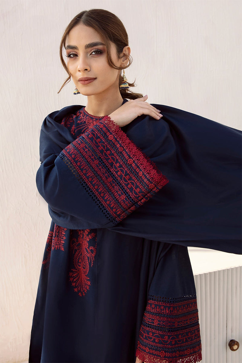 JAZMIN- 3PC DHANAK EMBROIDERED FL-W30