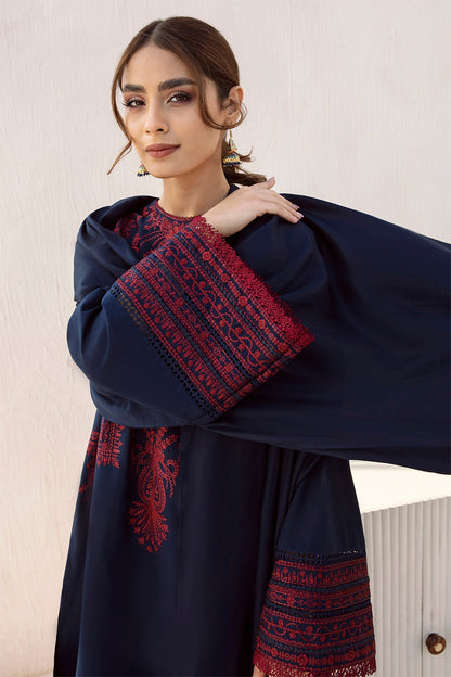JAZMIN- 3PC DHANAK EMBROIDERED FL-W30