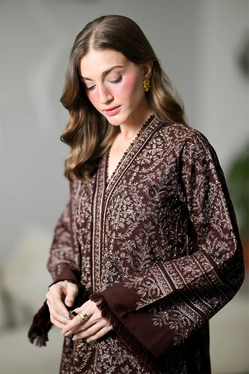 ZAIB - 3PC DHANAK EMBROIDERED FL-282B