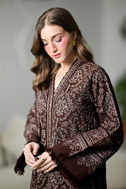 ZAIB - 3PC DHANAK EMBROIDERED FL-282B