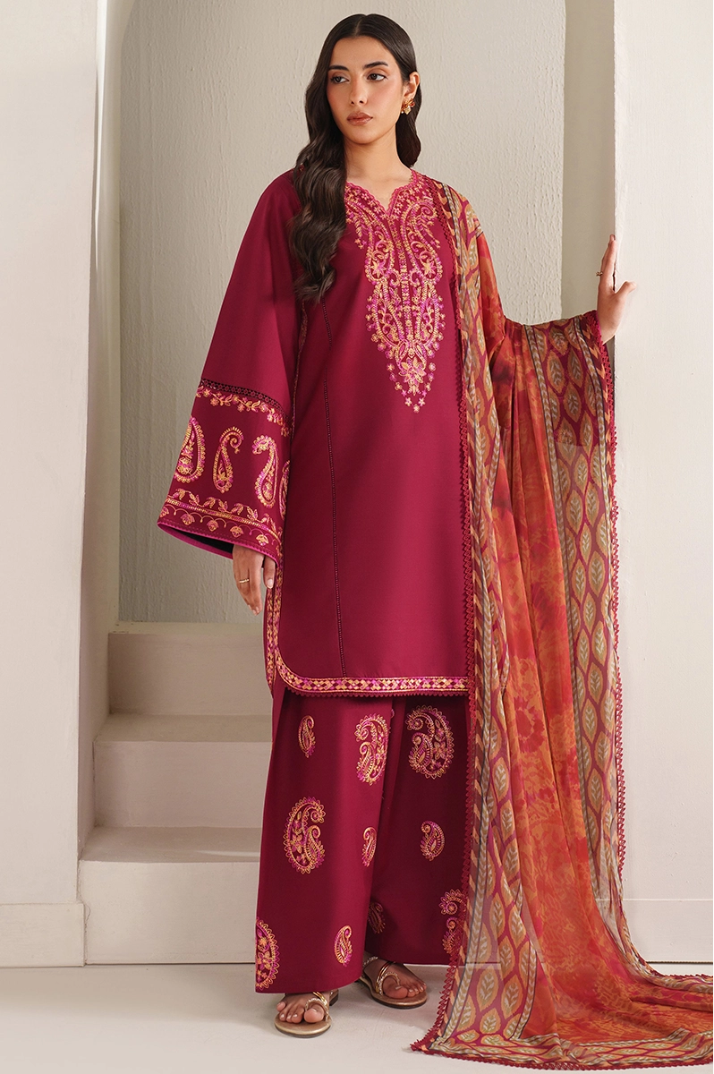 FARASHA - 3PC LAWN EMBROIDERED FL-265