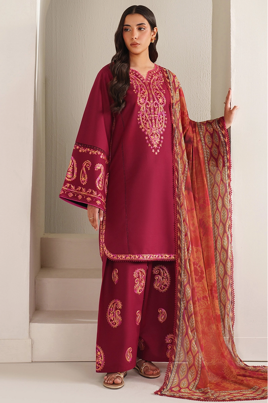 FARASHA - 3PC LAWN EMBROIDERED FL-265