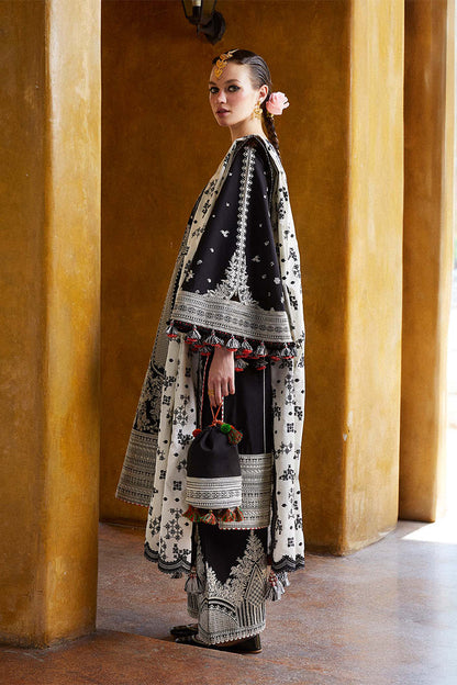 HUSSAIN REHAR -3PC LAWN EMBRIDERED FL-R1309