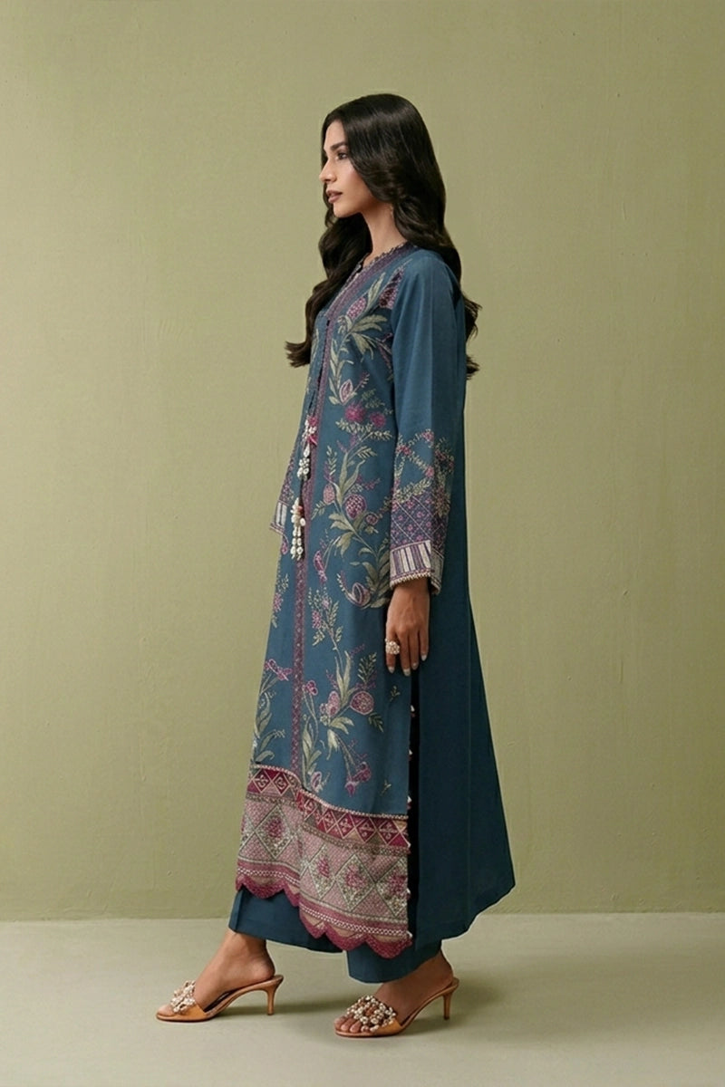 ETHNIC- 3PC LAWN EMBROIDERED FL-99