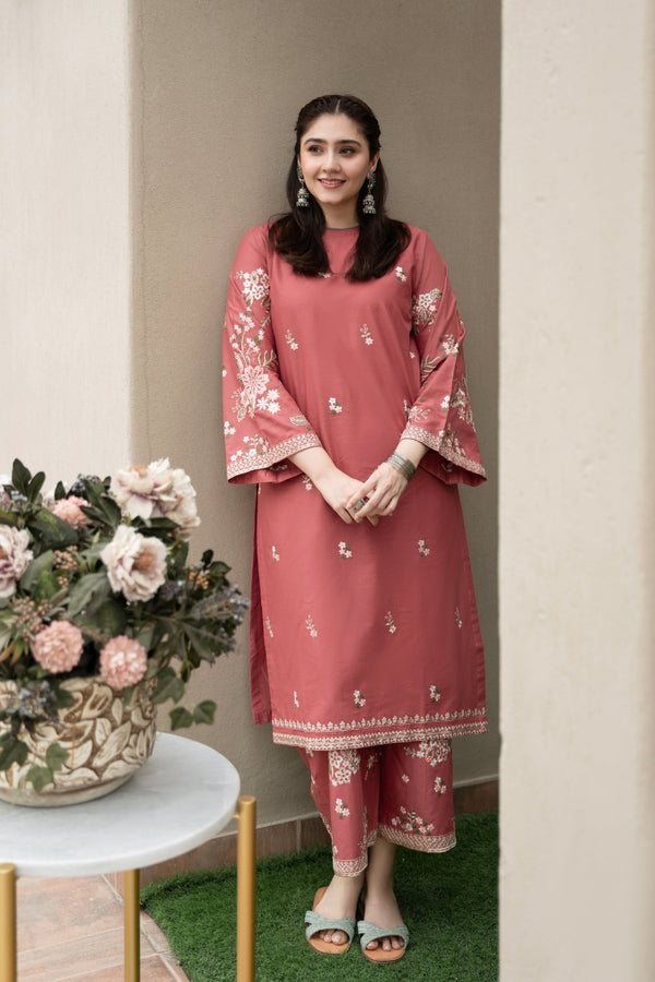 URGE - 2PC DHANAK EMBROIDERED FL-128