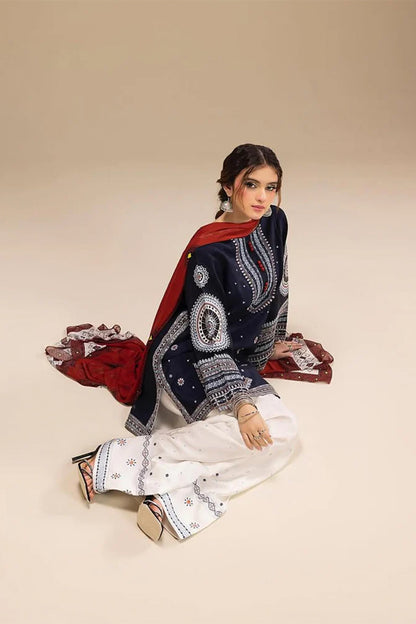 JAZMIN - 3PC DHANAK EMBROIDERED FL-W167