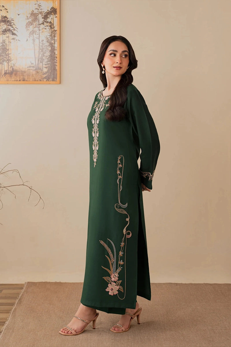 NOURA- 3PC DHANAK EMBROIDERED FL-22