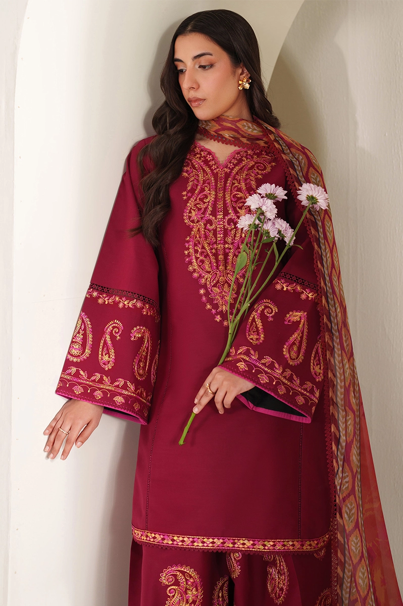 FARASHA - 3PC LAWN EMBROIDERED FL-265